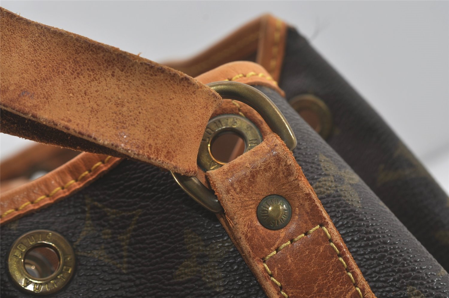 Authentic Louis Vuitton Monogram Petit Noe M42226 Drawstring Bag Junk 8360I