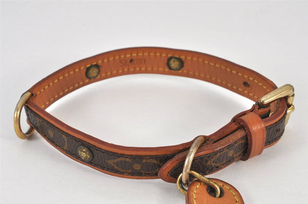 Authentic Louis Vuitton Monogram Collier Baxter PM Dog Collar M58072 LV 8360K