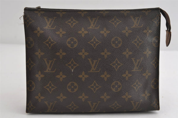 Authentic Louis Vuitton Monogram Poche Toilette 26 M47542 Cosmetics Pouch 8365I