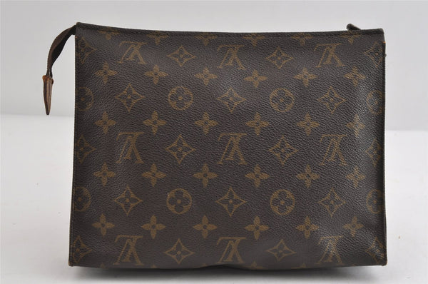 Authentic Louis Vuitton Monogram Poche Toilette 26 M47542 Cosmetics Pouch 8365I