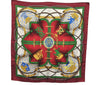 Authentic HERMES Carre 90 Scarf "GRANDE TENUE" Silk Bordeaux Red 8366H