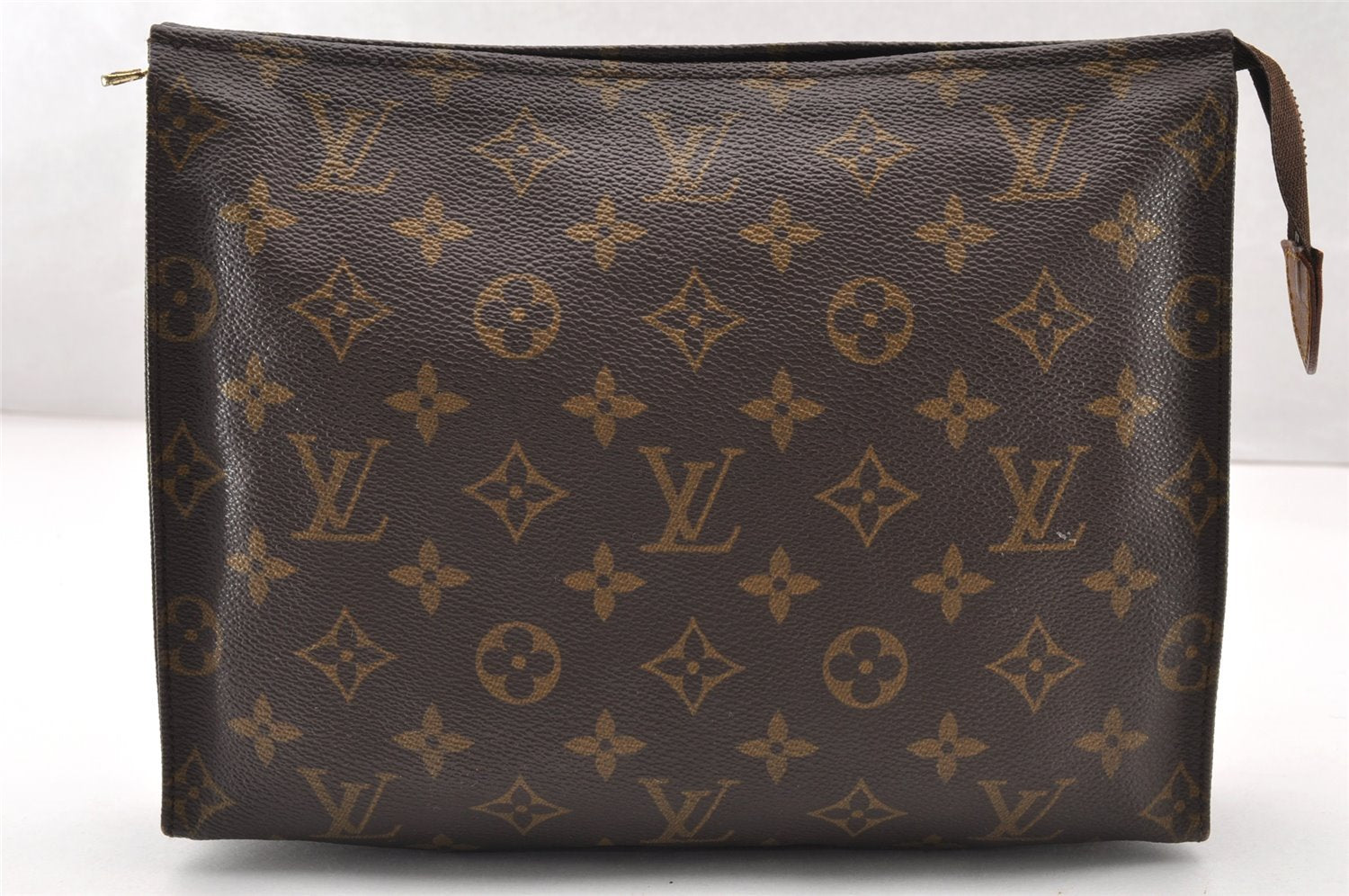 Authentic Louis Vuitton Monogram Poche Toilette 26 M47542 Cosmetics Pouch 8366I