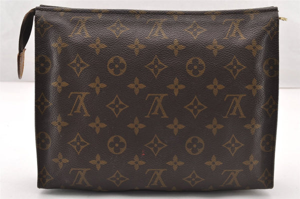 Authentic Louis Vuitton Monogram Poche Toilette 26 M47542 Cosmetics Pouch 8366I