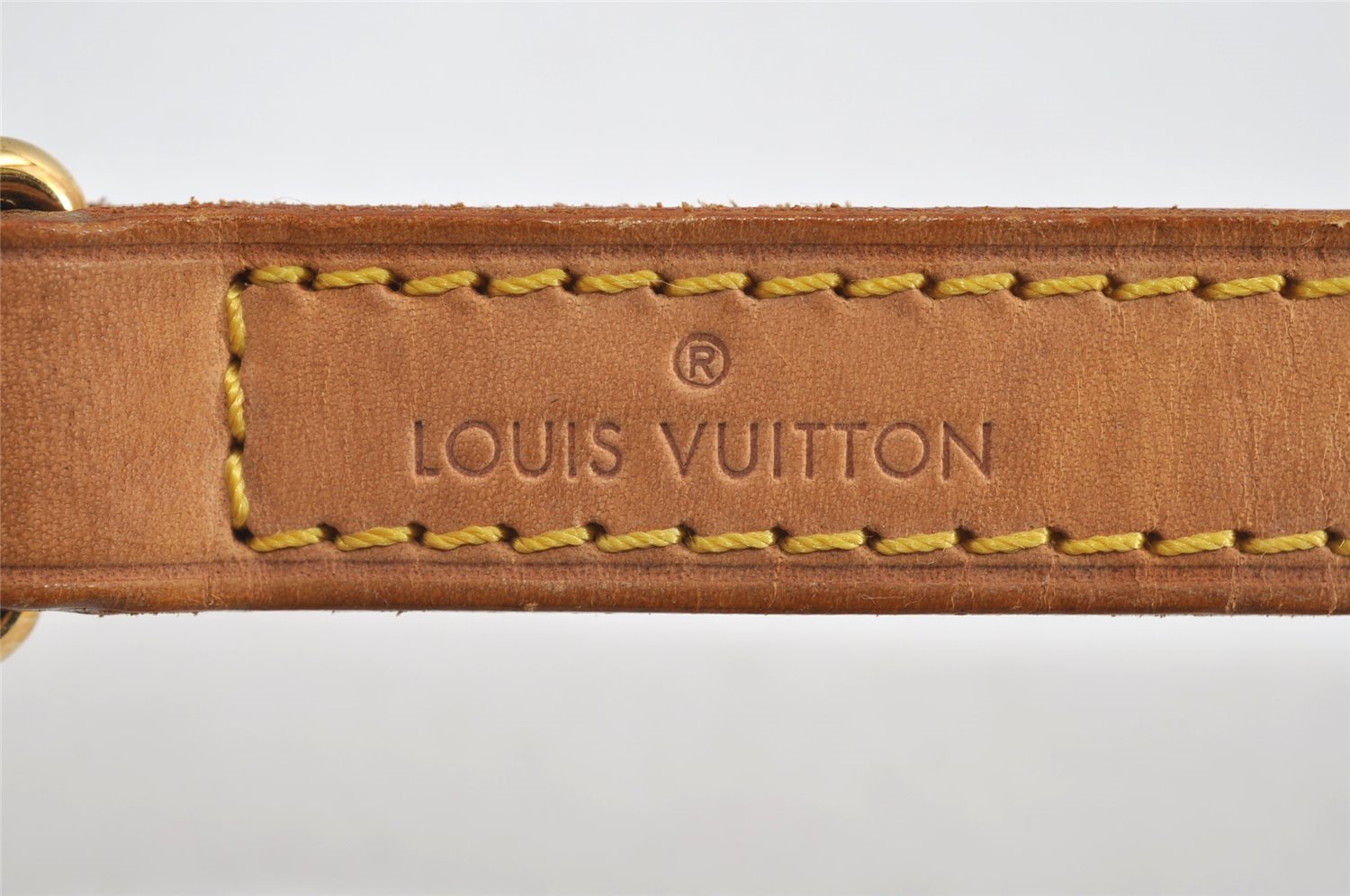 Authentic Louis Vuitton Leather Shoulder Strap Beige 39