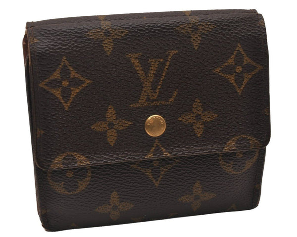 Auth Louis Vuitton Monogram M61652 Porte Monnaie Billet Carte Credit Junk 8369I