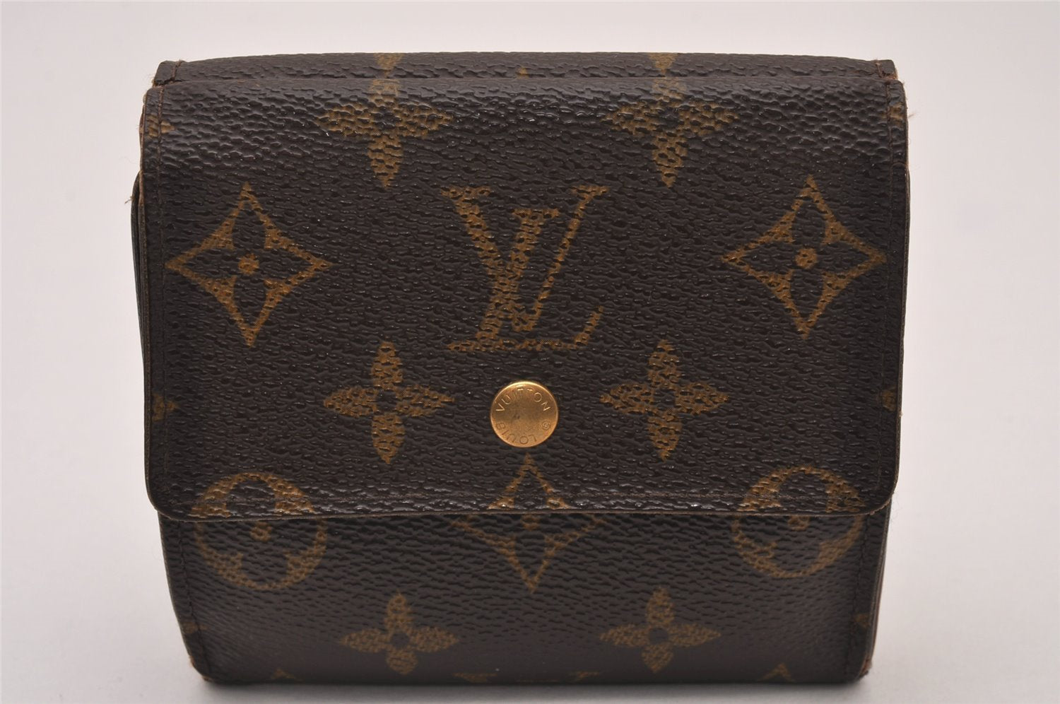 Auth Louis Vuitton Monogram M61652 Porte Monnaie Billet Carte Credit Junk 8369I