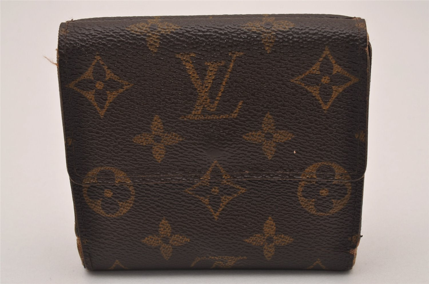 Auth Louis Vuitton Monogram M61652 Porte Monnaie Billet Carte Credit Junk 8369I