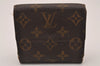 Auth Louis Vuitton Monogram M61652 Porte Monnaie Billet Carte Credit Junk 8369I