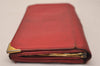 Authentic YVES SAINT LAURENT Vintage Long Wallet Purse Leather Red 8370J