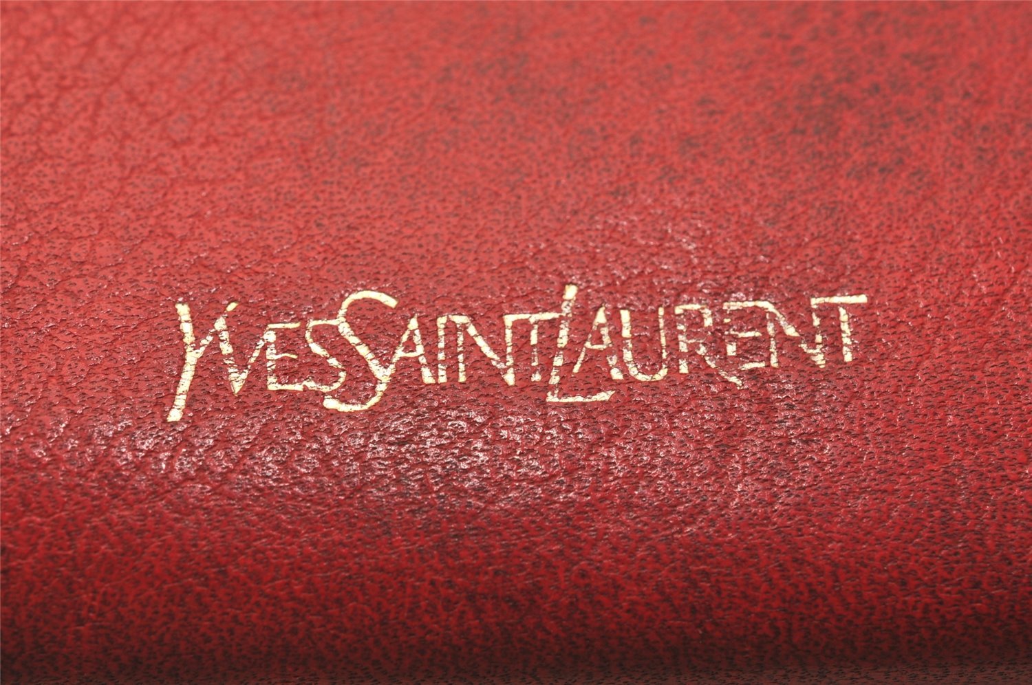 Authentic YVES SAINT LAURENT Vintage Long Wallet Purse Leather Red 8370J