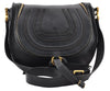 Authentic Chloe Mercy Hobo Leather Shoulder Cross Body Bag Purse Black 8371I