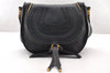 Authentic Chloe Mercy Hobo Leather Shoulder Cross Body Bag Purse Black 8371I