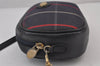 Authentic Burberrys Check Shoulder Cross Bag Purse Canvas Leather Navy 8371J