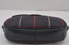 Authentic Burberrys Check Shoulder Cross Bag Purse Canvas Leather Navy 8371J