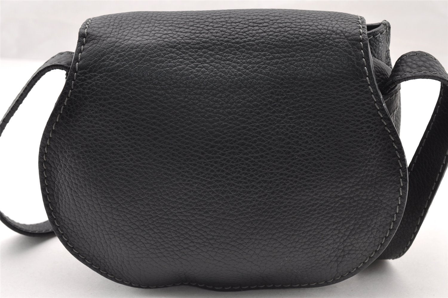 Authentic Chloe Mercie Vintage Leather Shoulder Cross Body Bag Purse Black 8372I