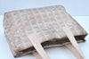 Authentic CHANEL New Travel Line Shoulder Tote Bag Nylon Leather Beige 8373H