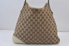 Authentic GUCCI New Britt Shoulder Tote Bag GG Canvas Leather 169947 Brown 8373J