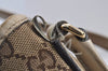 Authentic GUCCI New Britt Shoulder Tote Bag GG Canvas Leather 169947 Brown 8373J