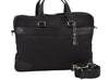 Authentic COACH Signature 2Way Briefcase Business Bag Nylon Leather Black 8374J