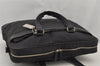 Authentic COACH Signature 2Way Briefcase Business Bag Nylon Leather Black 8374J