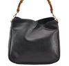 Authentic GUCCI Bamboo Vintage Shoulder Tote Bag Purse Leather Black Junk 8376I