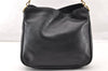 Authentic GUCCI Bamboo Vintage Shoulder Tote Bag Purse Leather Black Junk 8376I