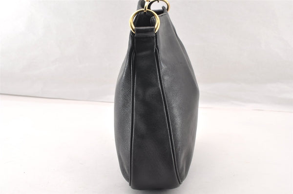 Authentic GUCCI Bamboo Vintage Shoulder Tote Bag Purse Leather Black Junk 8376I