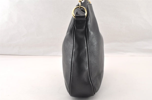 Authentic GUCCI Bamboo Vintage Shoulder Tote Bag Purse Leather Black Junk 8376I