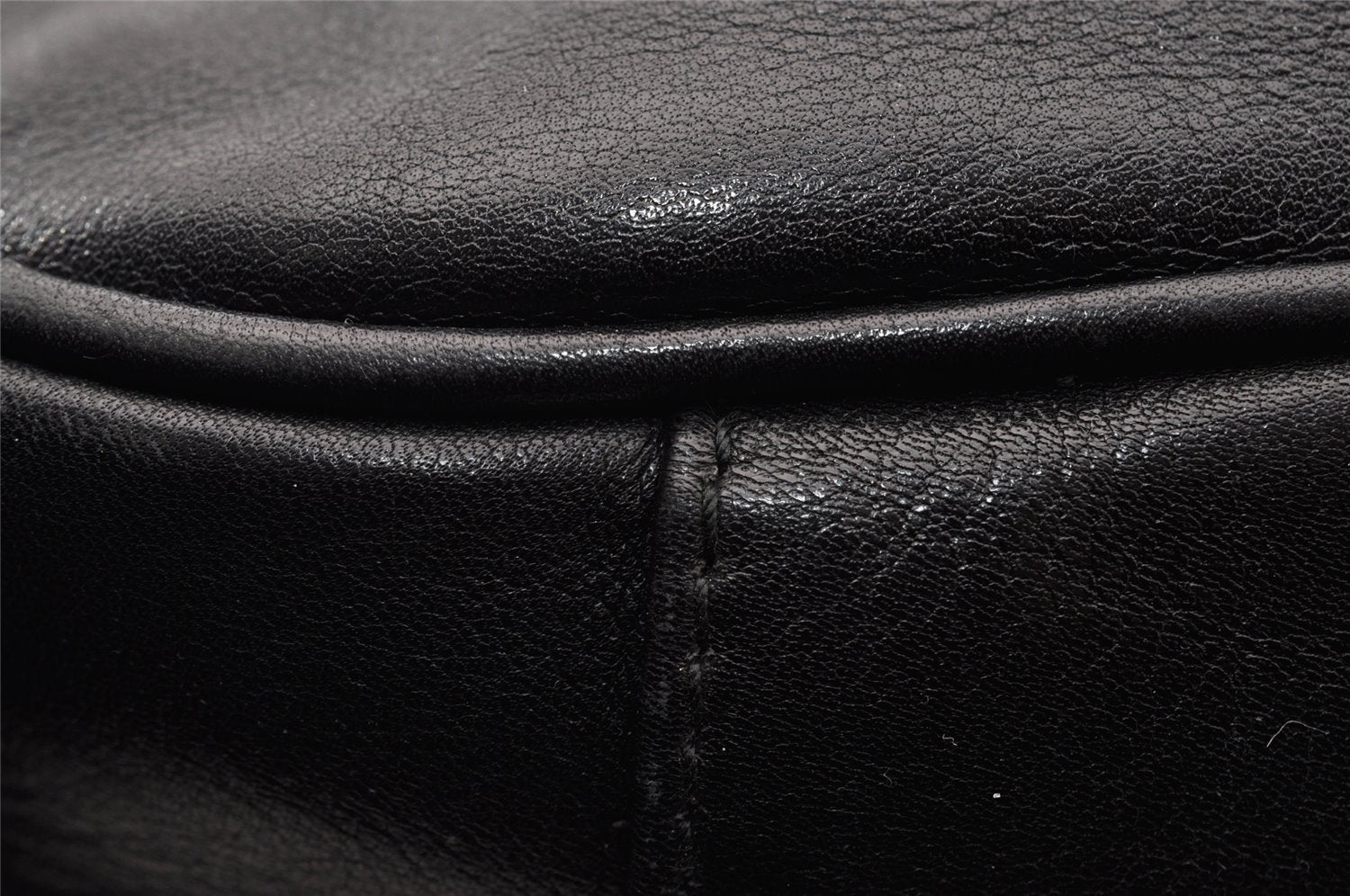 Authentic GUCCI Bamboo Vintage Shoulder Tote Bag Purse Leather Black Junk 8376I