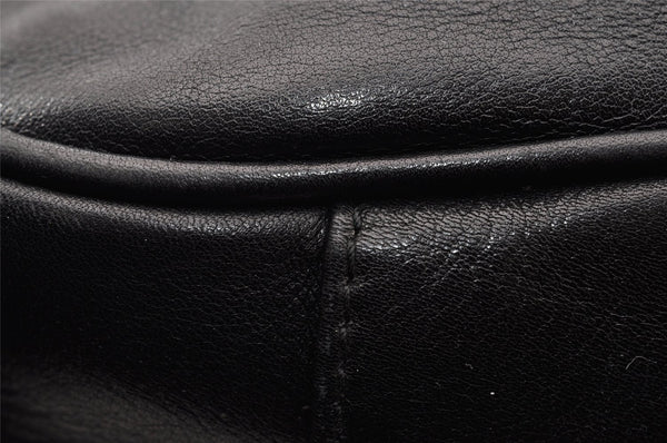 Authentic GUCCI Bamboo Vintage Shoulder Tote Bag Purse Leather Black Junk 8376I