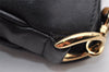 Authentic GUCCI Bamboo Vintage Shoulder Tote Bag Purse Leather Black Junk 8376I