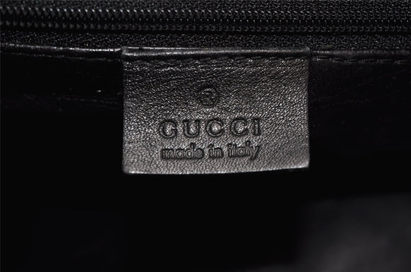 Authentic GUCCI Bamboo Vintage Shoulder Tote Bag Purse Leather Black Junk 8376I