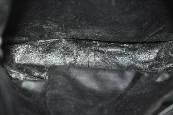 Authentic GUCCI Bamboo Vintage Shoulder Tote Bag Purse Leather Black Junk 8376I