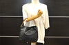 Authentic GUCCI Bamboo Vintage Shoulder Tote Bag Purse Leather Black Junk 8376I