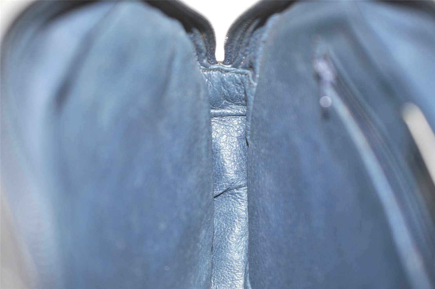 Authentic GUCCI Sherry Line Micro GG Canvas Leather Shoulder Bag Navy Blue 8377I