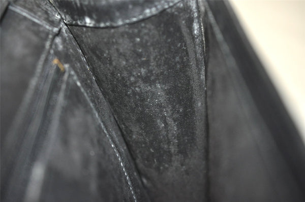 Authentic GUCCI Horsebit Vintage Shoulder Hand Bag Purse Leather Black 8380I