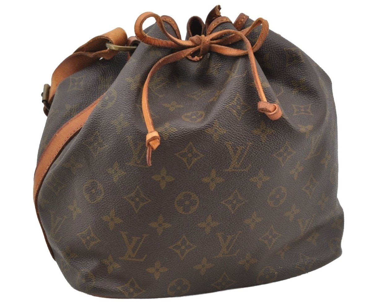 Authentic Louis Vuitton Monogram Petit Noe Drawstring Bag Old Model LV 8382I