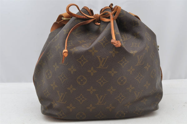 Authentic Louis Vuitton Monogram Petit Noe Drawstring Bag Old Model LV 8382I