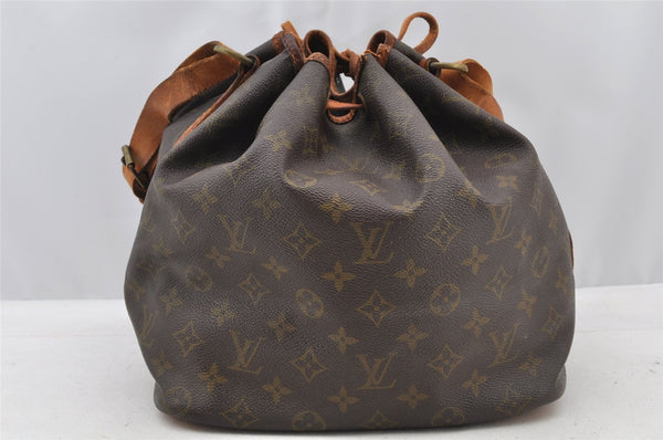Authentic Louis Vuitton Monogram Petit Noe Drawstring Bag Old Model LV 8382I