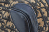 Authentic Christian Dior Trotter Hand Boston Bag Canvas Leather Blue Junk 8383I