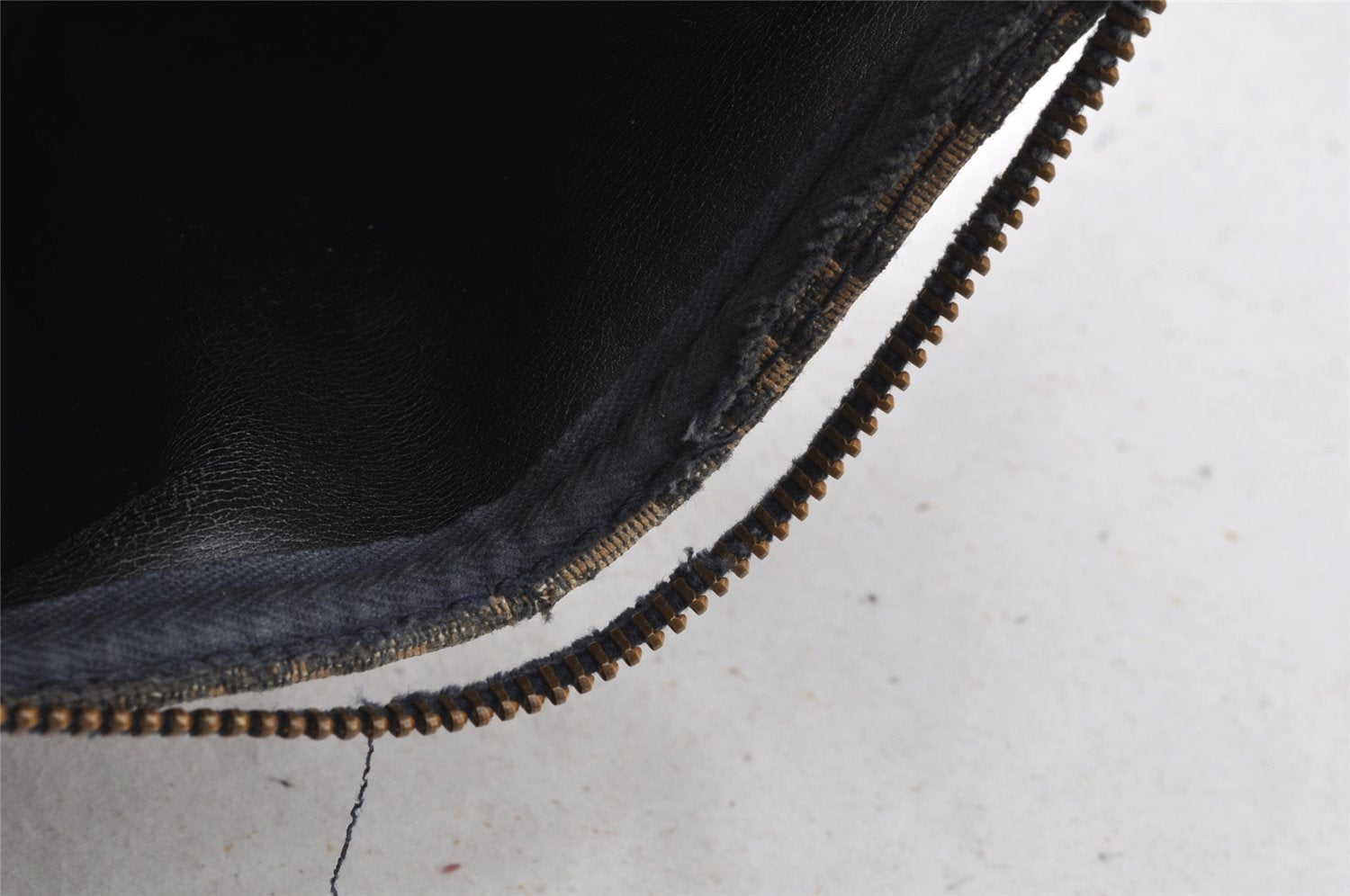 Authentic Christian Dior Trotter Hand Boston Bag Canvas Leather Blue Junk 8383I