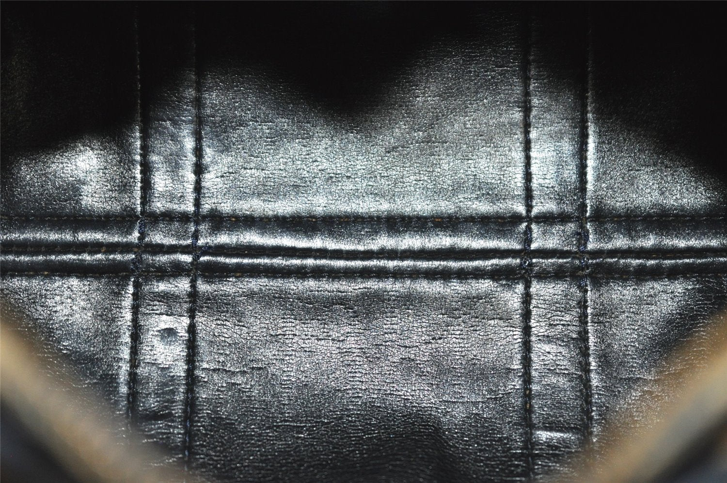 Authentic Christian Dior Trotter Hand Boston Bag Canvas Leather Blue Junk 8383I