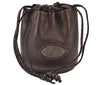 Authentic FENDI Selleria Drawstring Shoulder Bag Purse Leather Brown 8384J