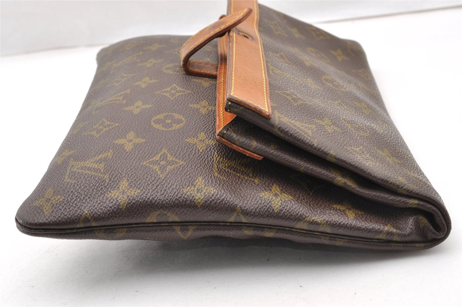Auth Louis Vuitton Monogram Pochette Pliante Clutch Hand Bag Old Model LV 8386I