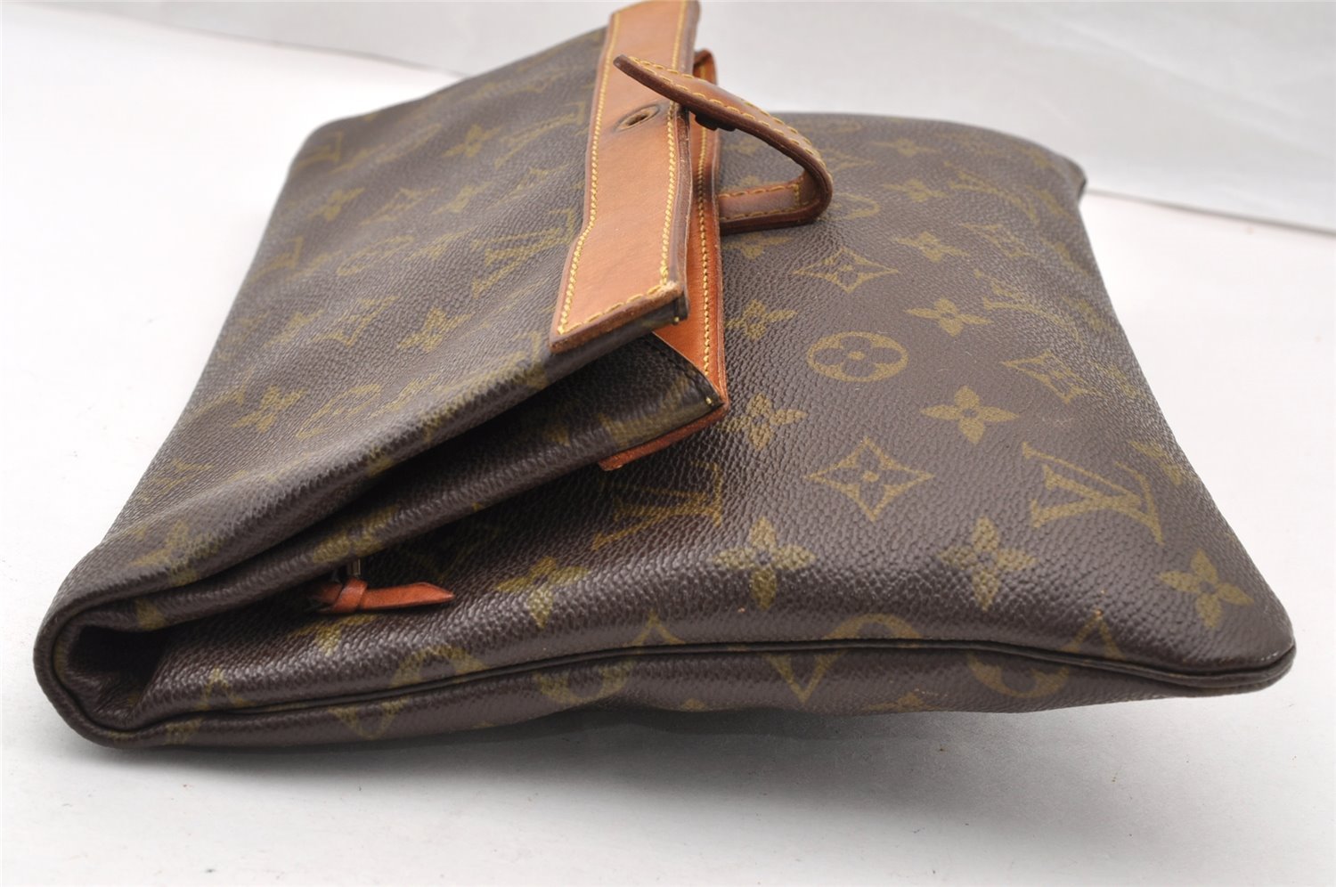 Auth Louis Vuitton Monogram Pochette Pliante Clutch Hand Bag Old Model LV 8386I