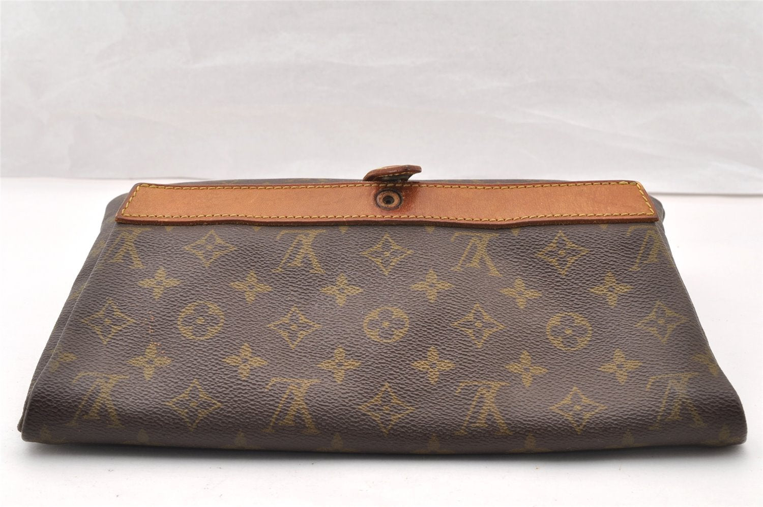 Auth Louis Vuitton Monogram Pochette Pliante Clutch Hand Bag Old Model LV 8386I