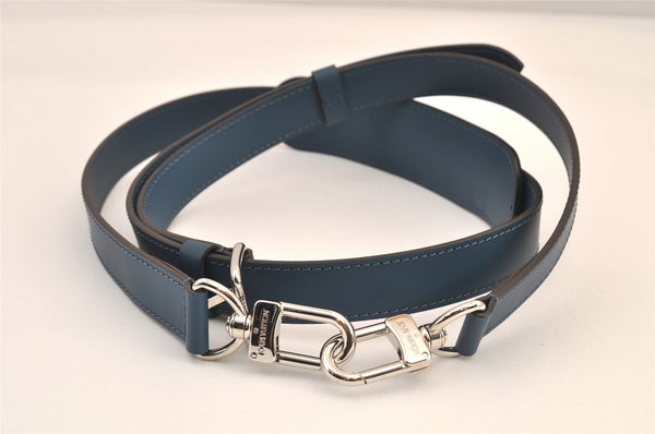 Authentic Louis Vuitton Leather Shoulder Strap Blue 50.2-60" LV 8386M