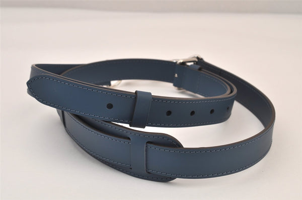 Authentic Louis Vuitton Leather Shoulder Strap Blue 50.2-60" LV 8386M