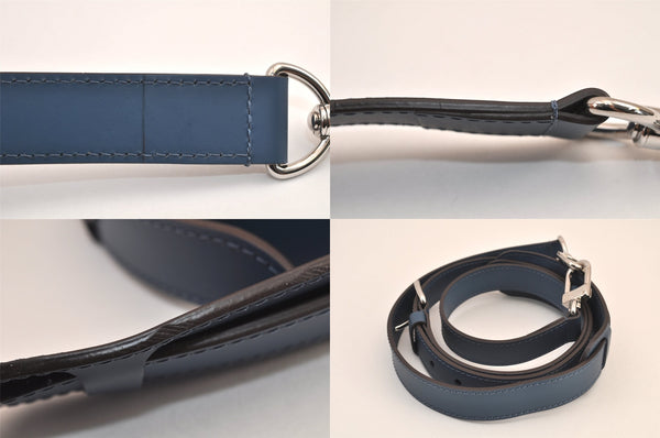 Authentic Louis Vuitton Leather Shoulder Strap Blue 50.2-60" LV 8386M
