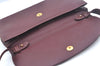 Authentic Cartier Must de Cartier Leather Shoulder Cross Bag Bordeaux Red 8387I